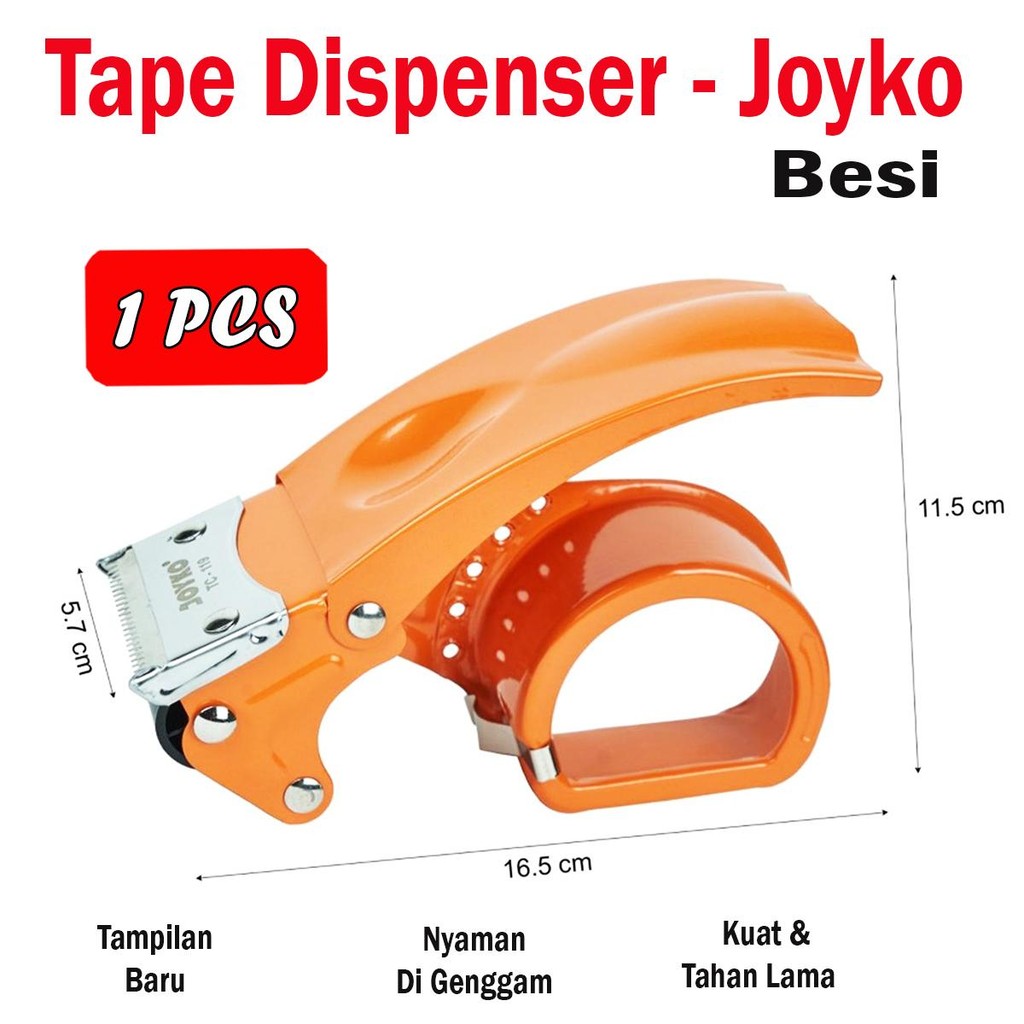 

Tape Dispenser Lakban Joyko Besi / Dispenser Pemotong Lakban Joyko Besi Cutter