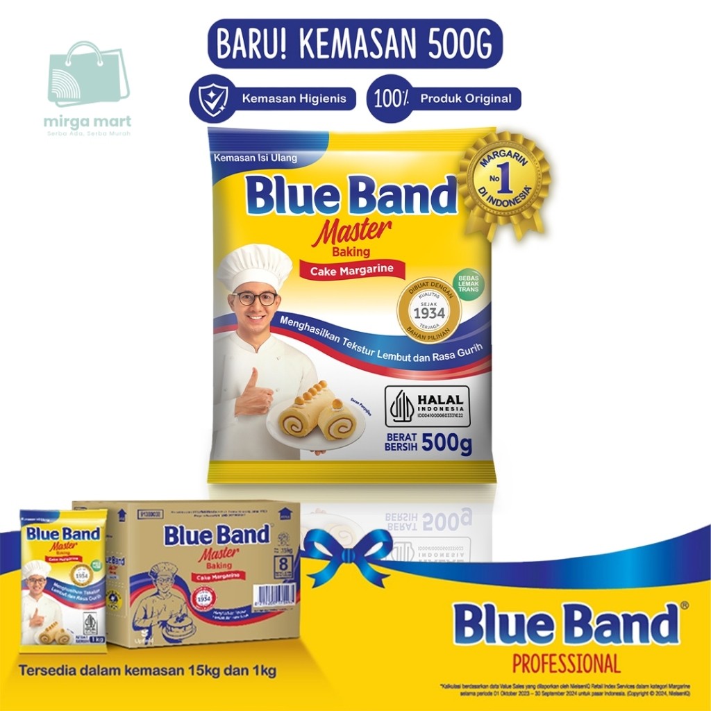 

Blue Band Master Cake Margarine Pouch 500gr mirga mart