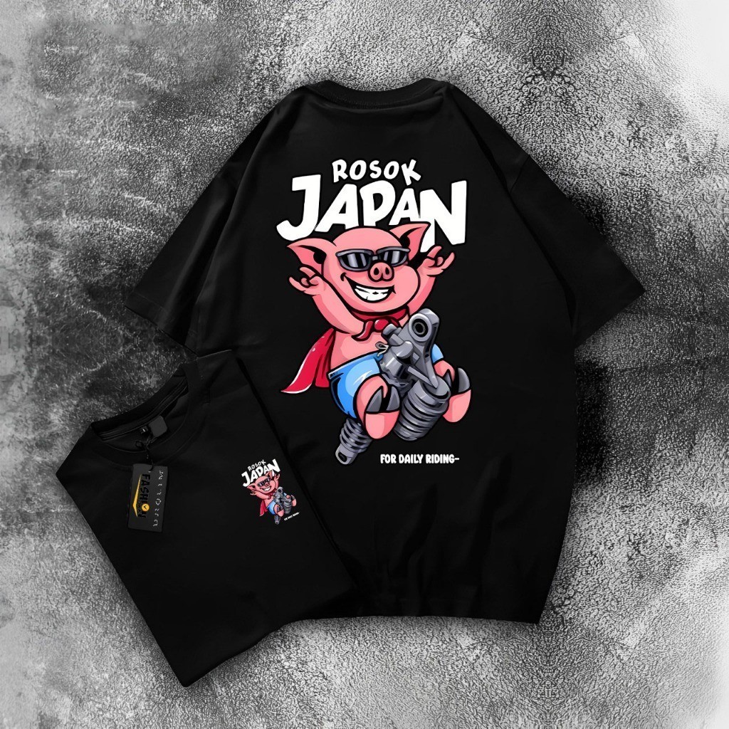 Kaos ROSOK JAPAN FOR DAILY RIDING untuk Pria kaos baju mekanik drag | kaos terbaru pria | kaos mekan
