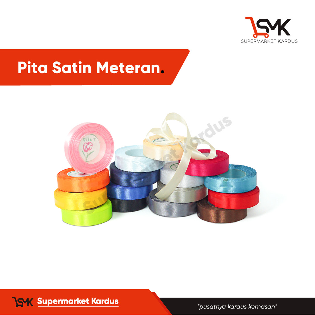 

Pita Satin ( 3/4" / 2 cm ) METERAN pita/pitakado/pitasatin/hampers/tali