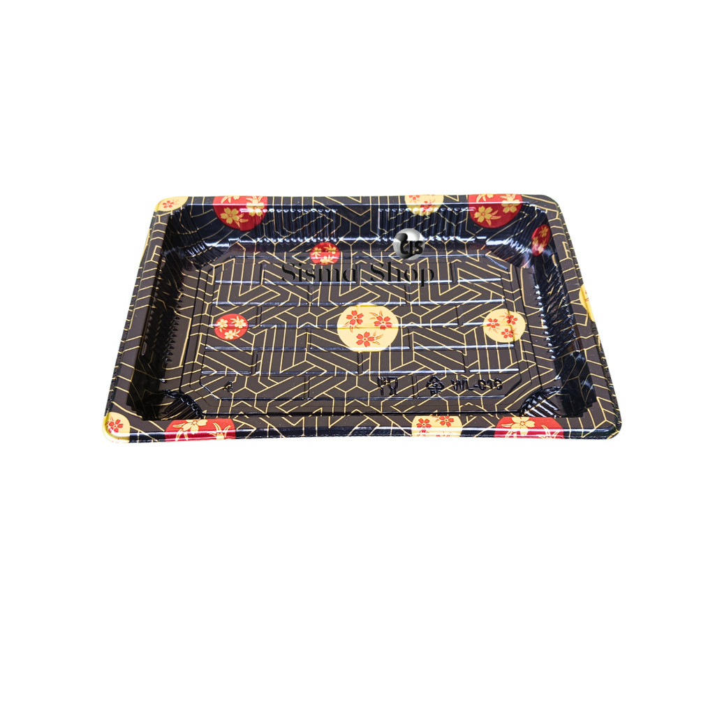 Tray Mika Sushi WL 008 / Mika Box Sushi WL-008 / Tray Sushi Motif Sakura + Tutup