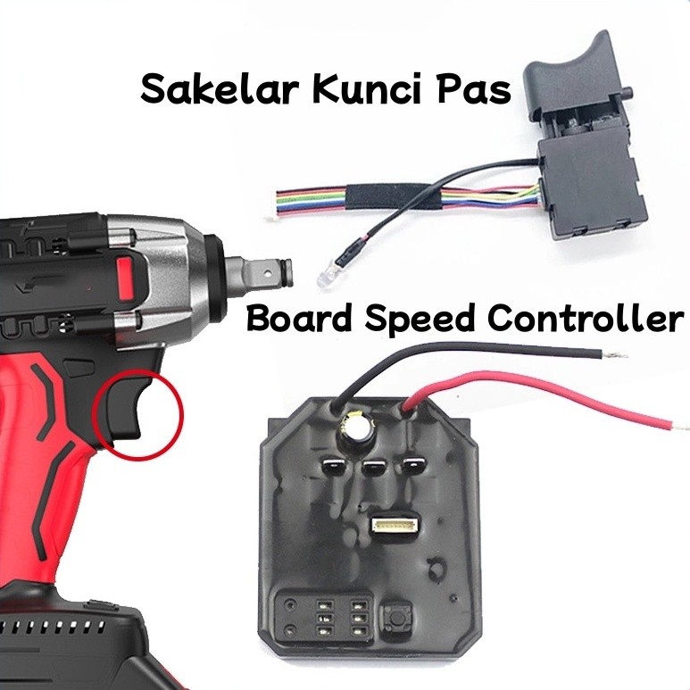 Saklar Switch Trigger Modul Board Esc Speed Controller Impact Wrench Drill Brushless Jld Nagawa Sakl