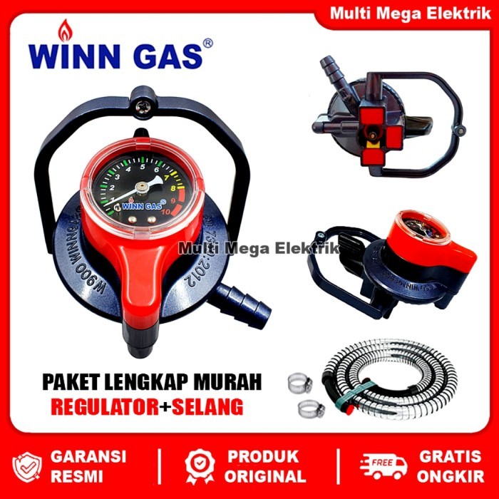 PAKET [COD] WINN GAS REGULATOR GAS LPG DOUBLE LOCK TEKANAN RENDAH (GARANSI RESMI) PREMIUM - W900M ME