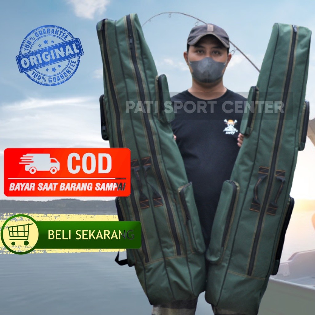 PROMO/ TAS PANCING 100CM JUMBO DUA SLOT/DUA RUANG ANTI AIR/WATERPROOF TERLARIS |MODEL RANSEL/GENDONG