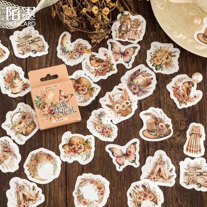 

Sticker Pack 46 Lembar JOURNEY OF THE FOREST Aesthetic Scrapbook Planner Stiker