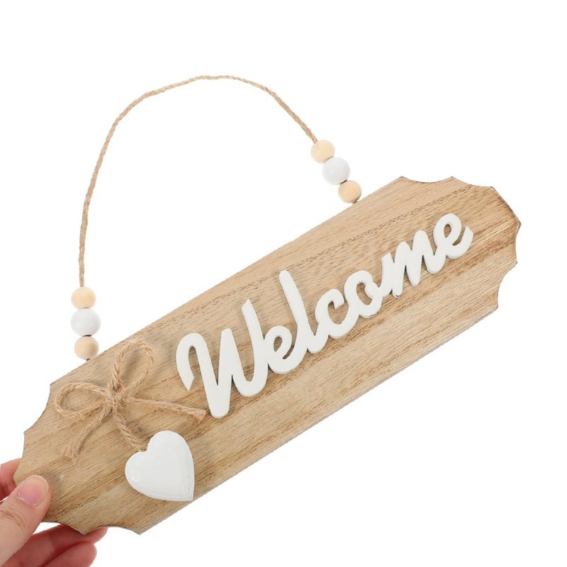 RF - Dekorasi Dinding Welcome Sign Dari Kayu Kaca Welcome Sign Wedding