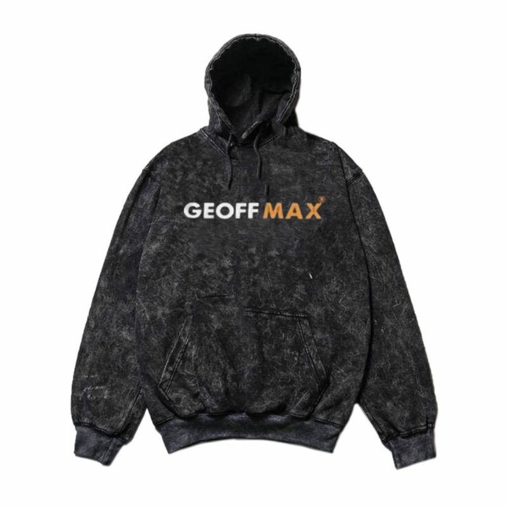 Geoff Max Oficial - Pullover Hoodie Woshing Black Snow #02 Pria Wanita Katun Plecce Tebal Premium Si