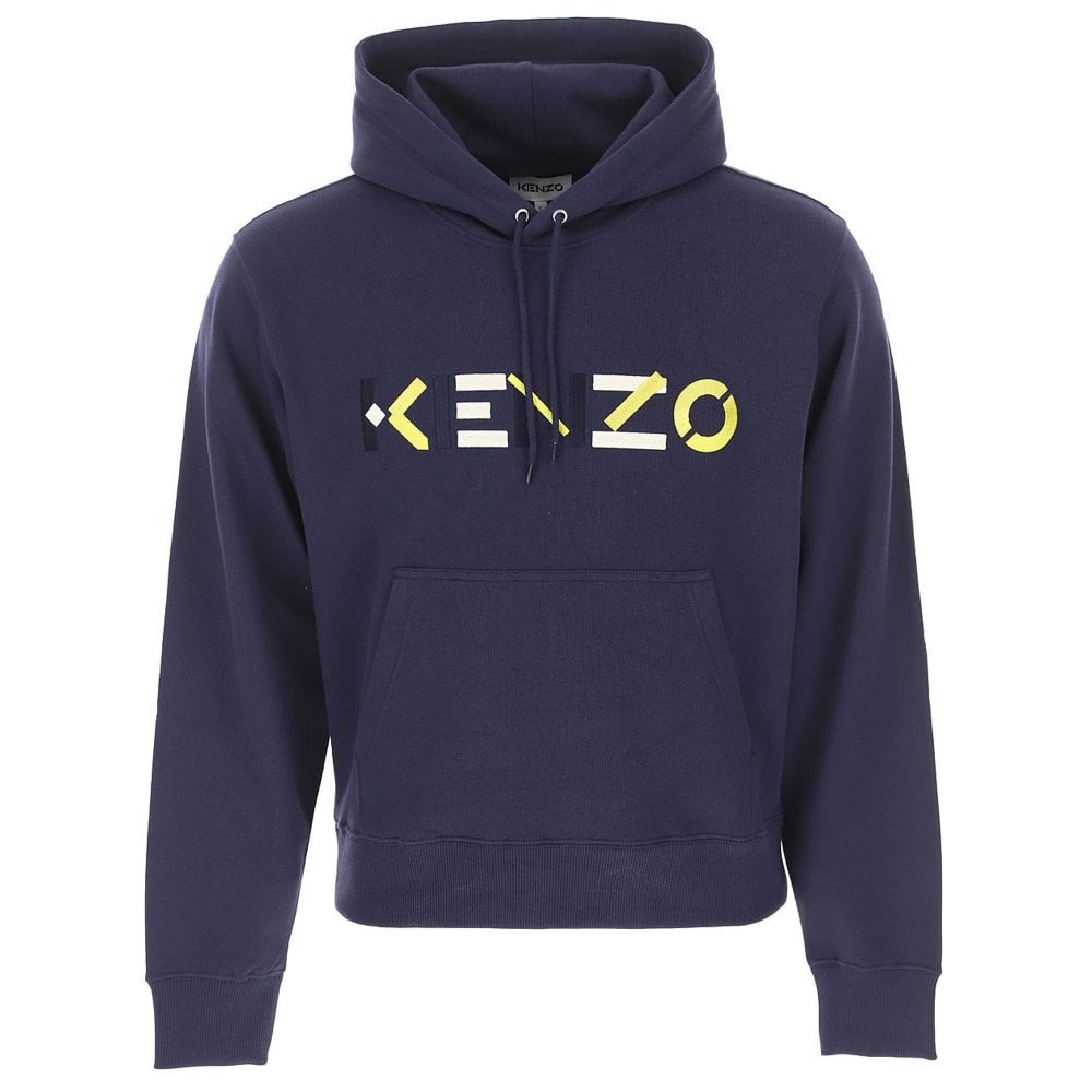 Kenzo Logo Navy Hoodie / Hoodie Branded Original