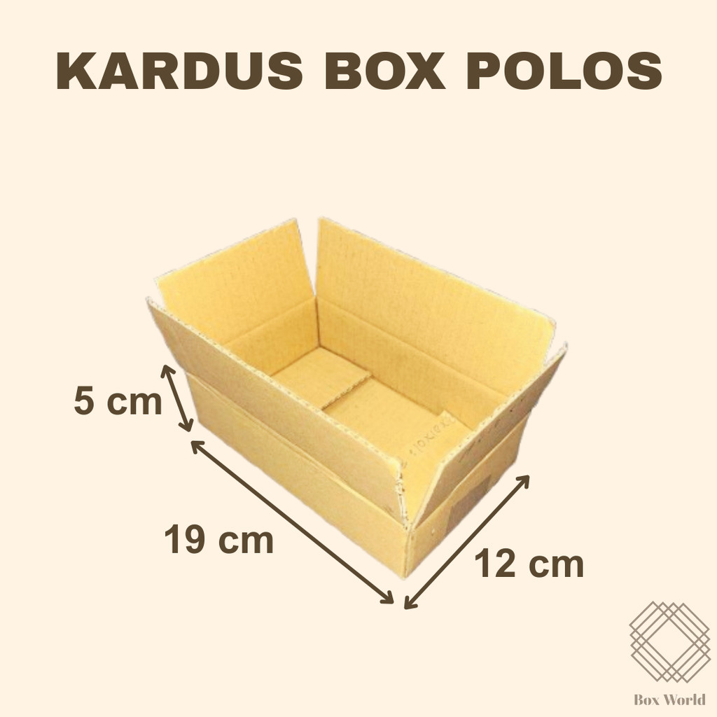 

KARDUS / KARTON / BOX / PACKING / PACKAGING COKLAT POLOS (19x12x5cm) - TERMURAH