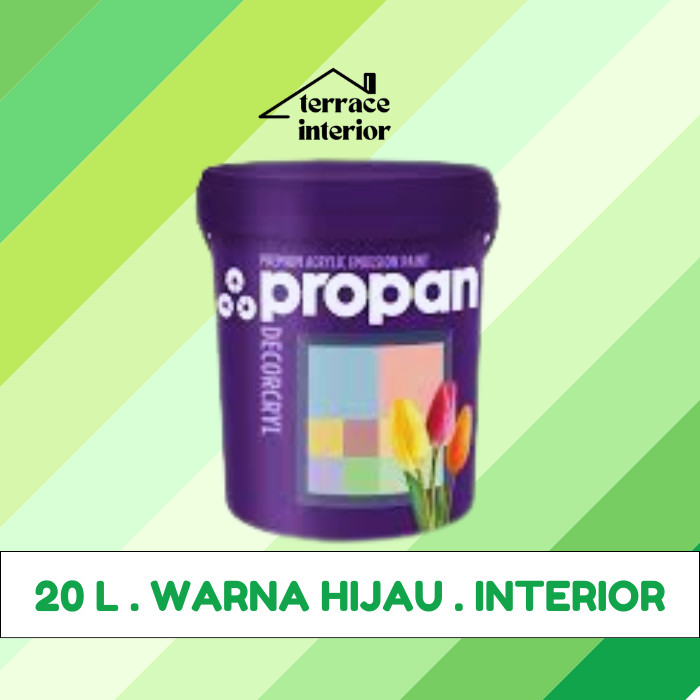 Cat Tembok Interior Propan Decorcryl Warna Hijau 20 Liter