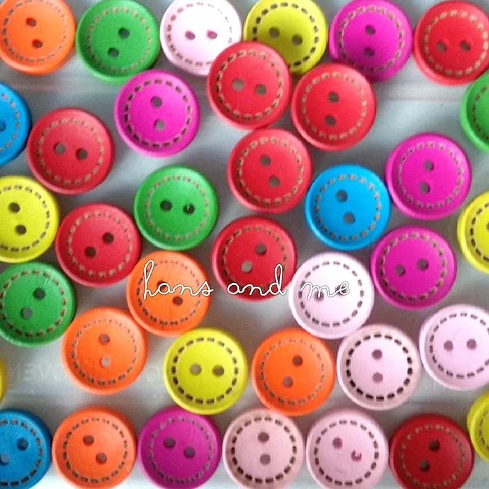 Kancing Kayu Mangkuk Motif