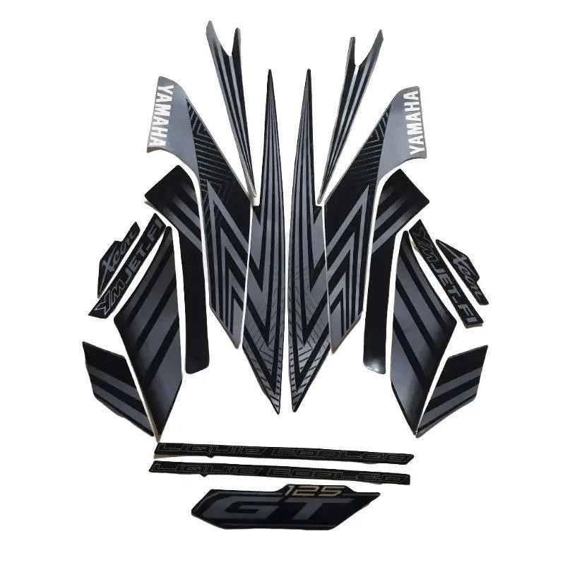 Stiker Striping Motor Yamaha Xeon GT 125 2014 Hitam Full Body Berkualitas Tahan Lama Motorcycle