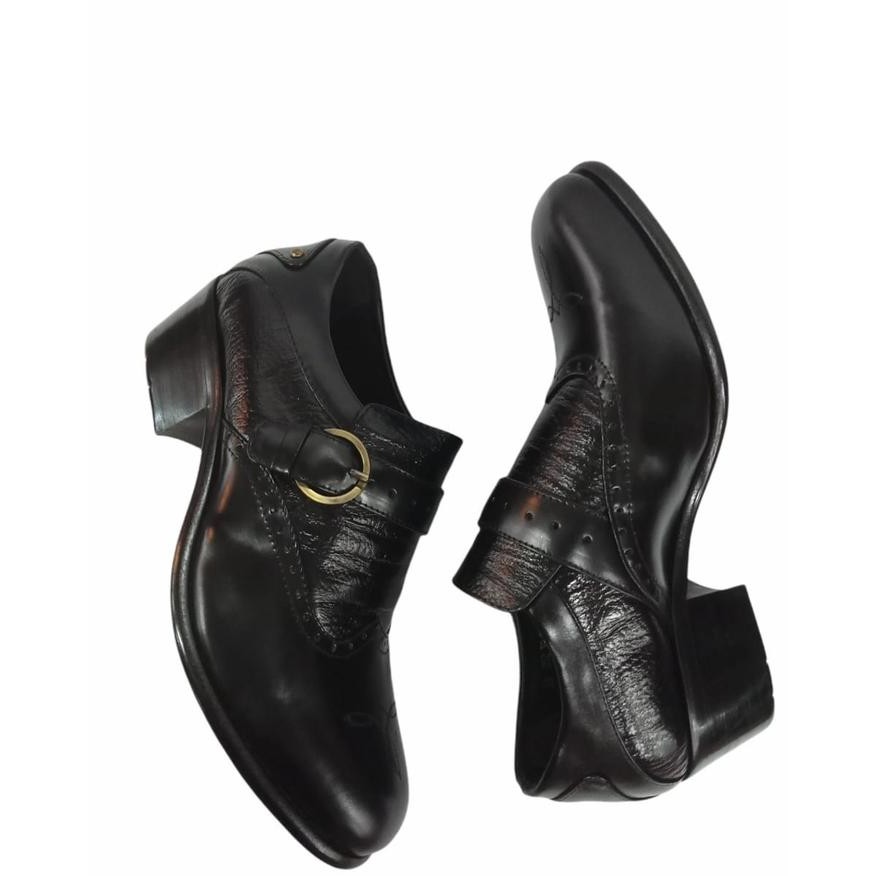 Sepatu Pantofel Pria Kulit Asli Merk GUIN CASALINI DX052 dengan Hak 5c - 37