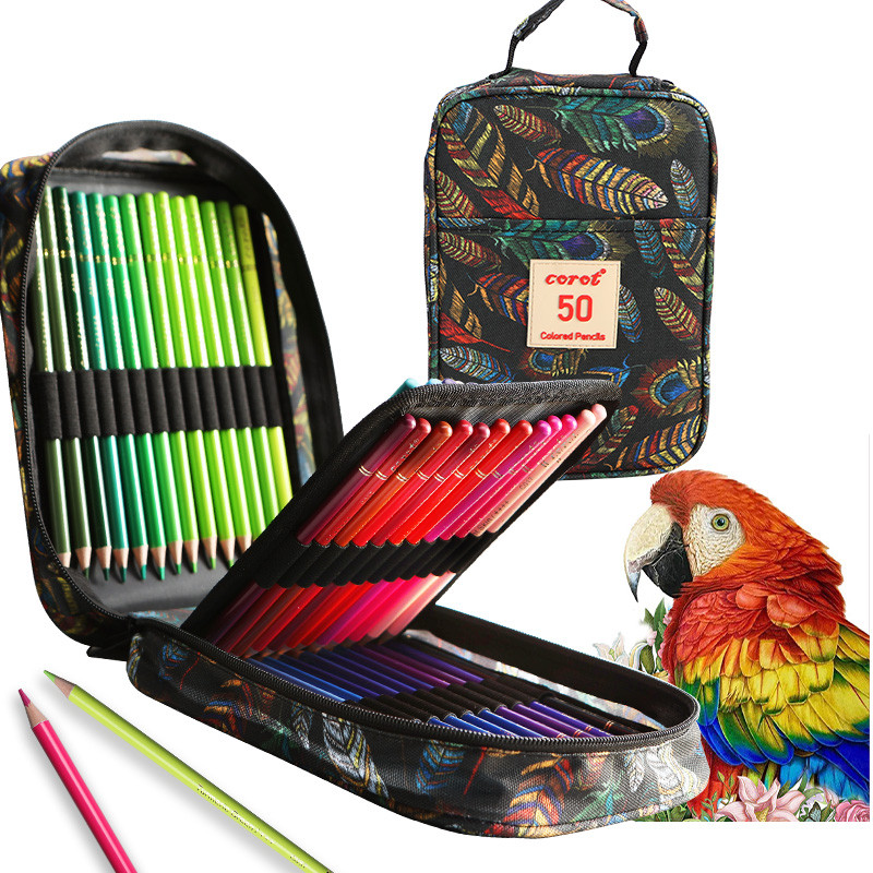 

56pcs Colored Pencil Case Set for Adult Coloring for Drawing,Sketching,Wedding Decorations,Shading,Blending for Artists,Students