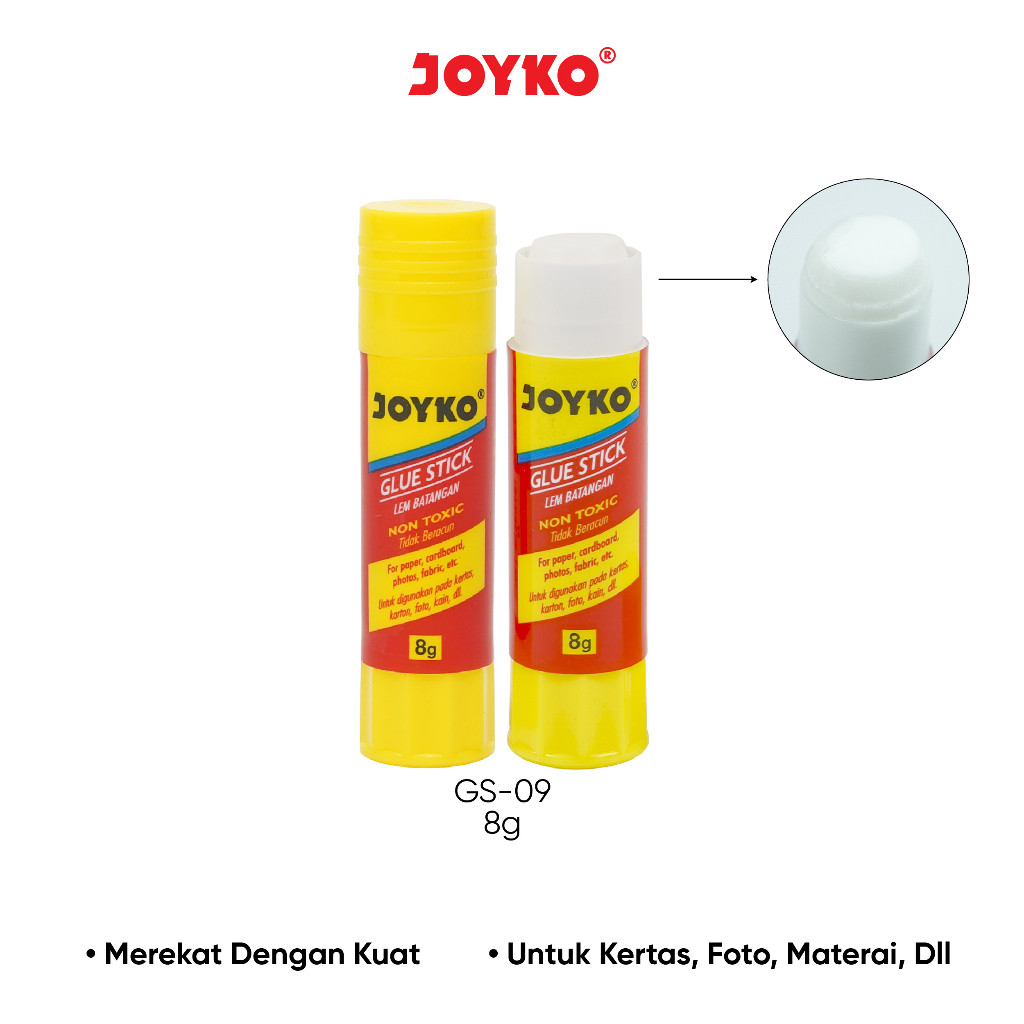 

JOYKO GLUE STICK 8g LEM BATANG STIK JOYKO KECIL GS-09 LUSIN [12PCS]