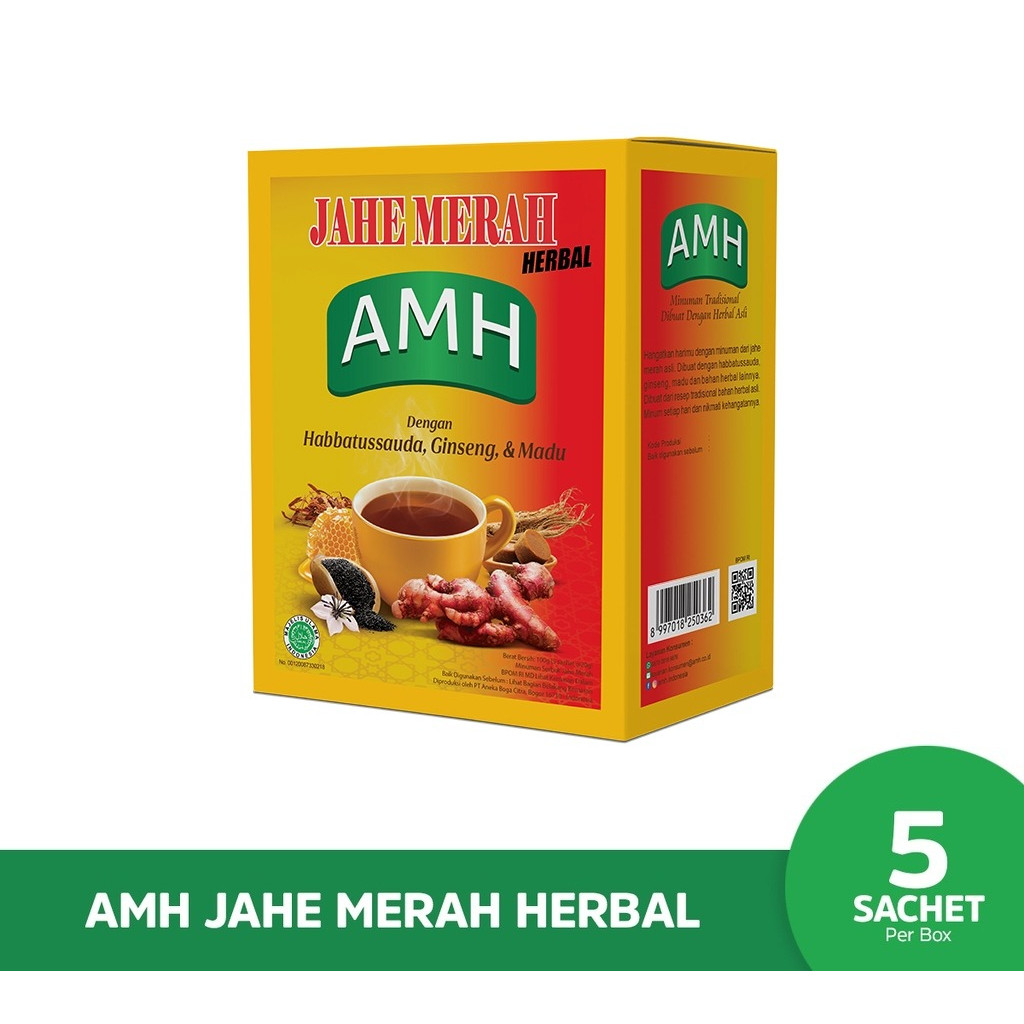 

AMH Jahe Merah Herbal Box 5 Sachet Tanpa Pengawet