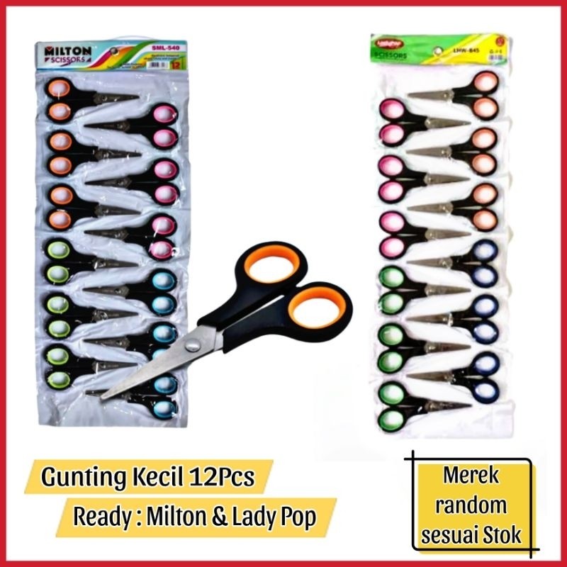 

12 PCS GUNTING MURAH PENDEK STAINLESS STEEL GROSIR