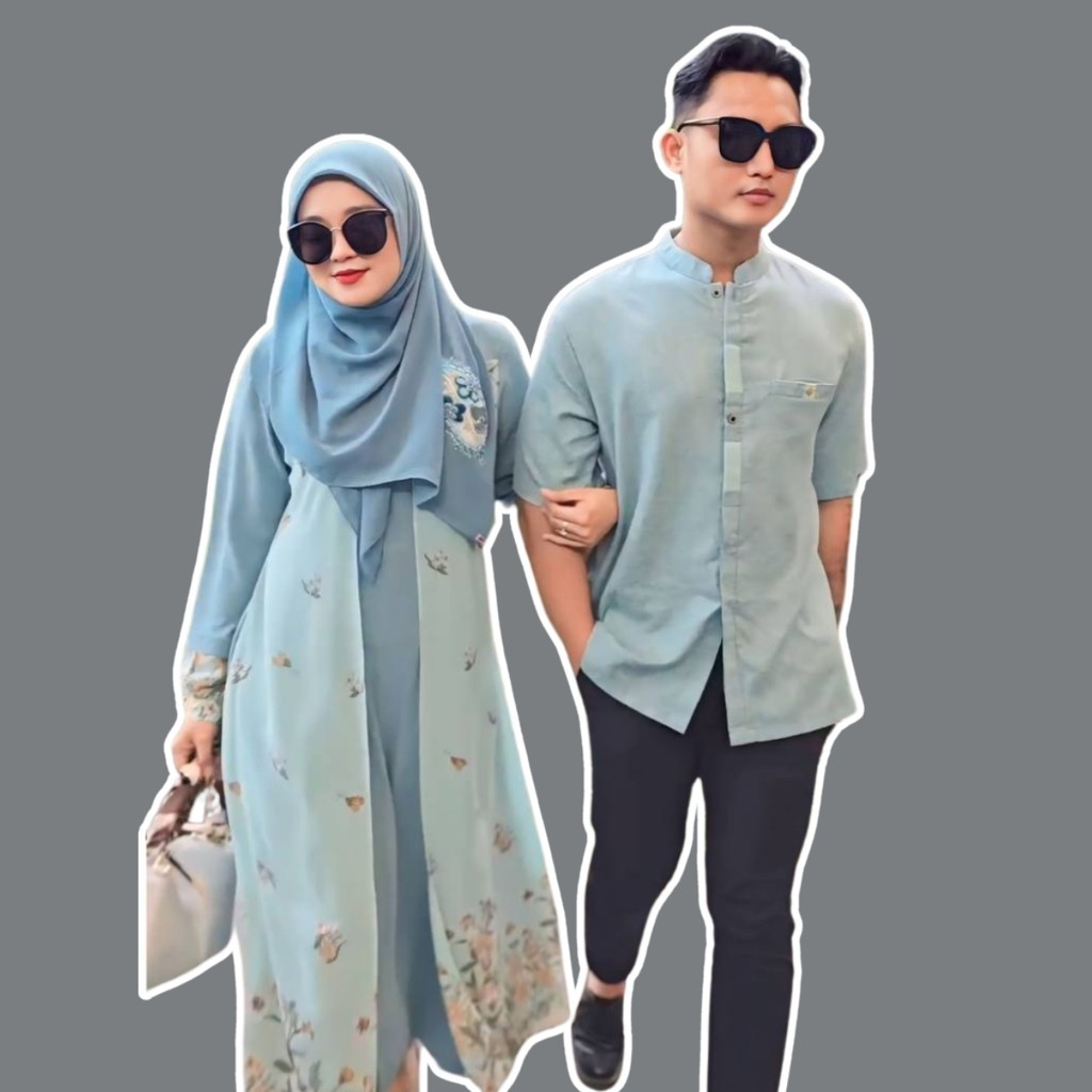 Baju Muslim Baju Lebaran Couple Pasangan Dress Wanita Kondangan Silmi Nathan Thania