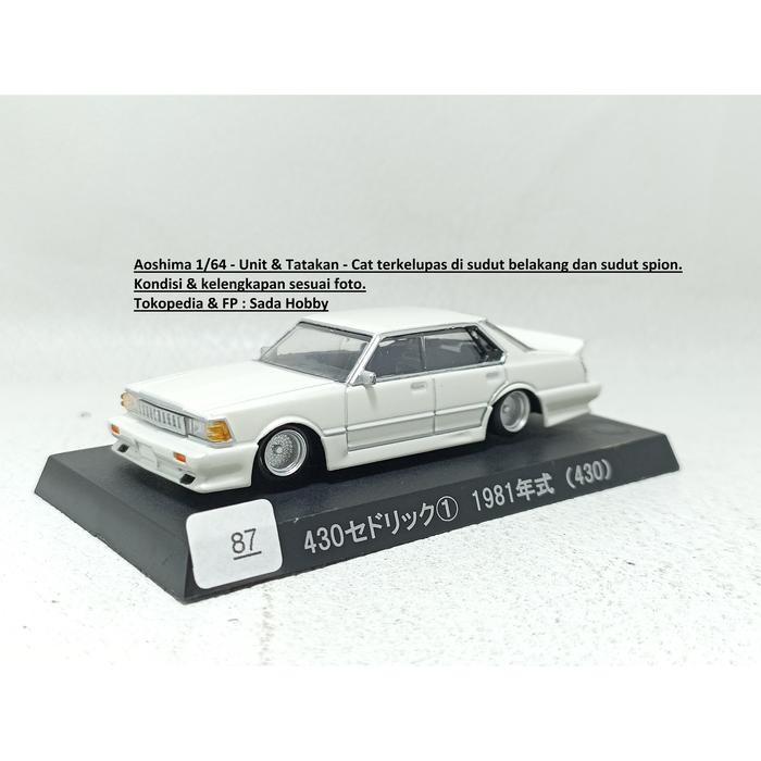 Aoshima Grachan Diecast Skala 1/64 Nissan 430 Cedric Putih