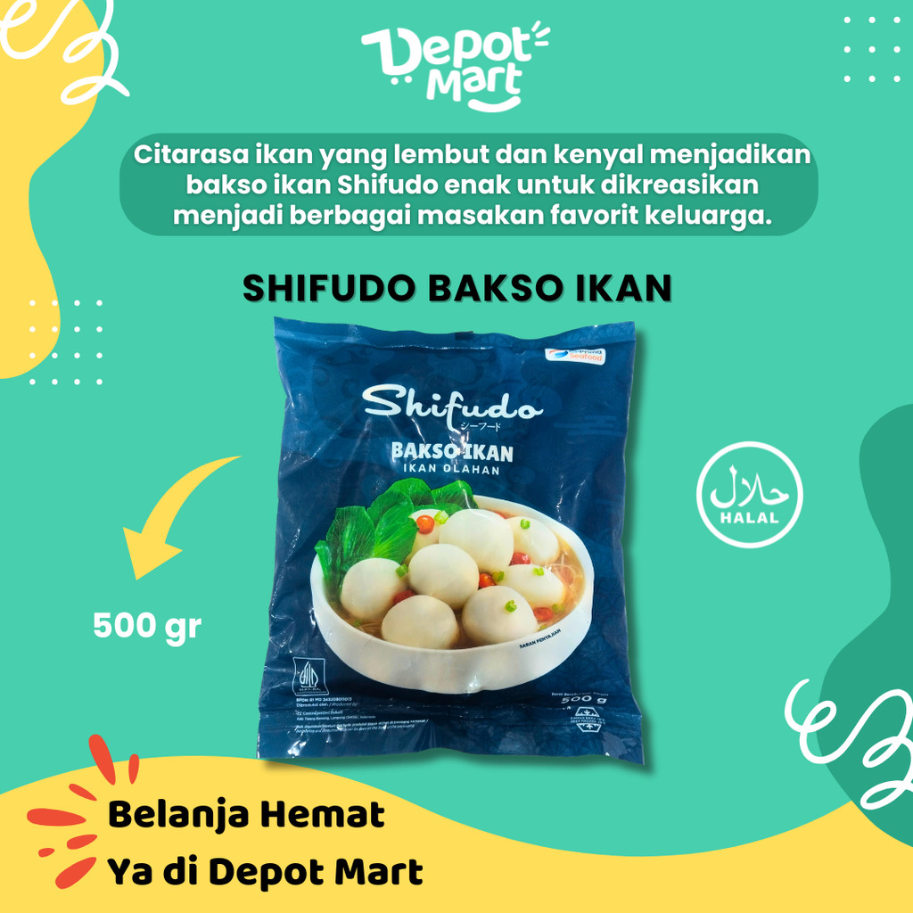

Shifudo bakso Ikan 500gr/ Fish ball 500 gr Depot Mart