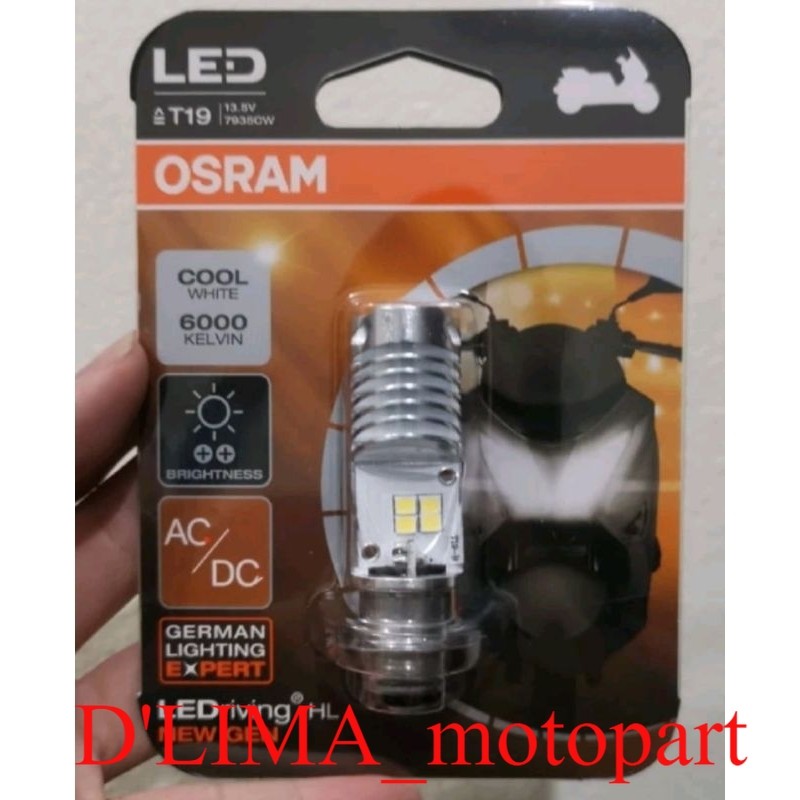 YTY BOHLAM LED LAMPU DEPAN MOTOR OSRAM LED AC/DC PUTIH BEAT FI ESP STREET POP MIO M3 DLL