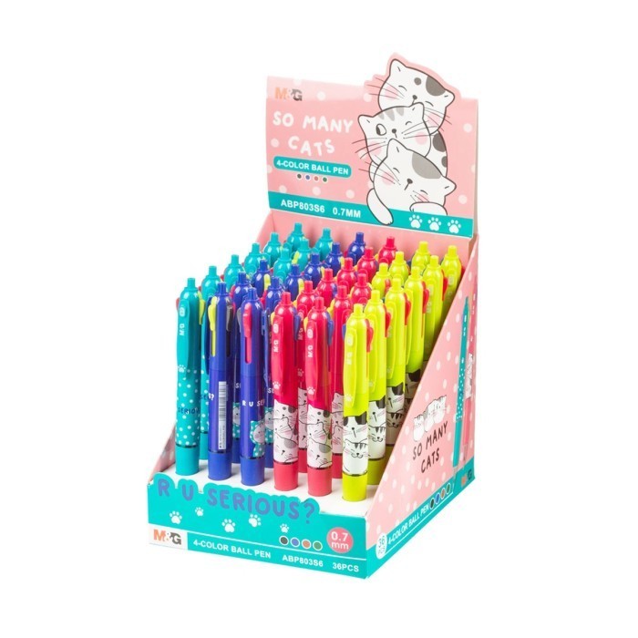 

Ballpoint M&G So Many Cats Pen Barel ABP803S6 Pena 0.7mm Pena Colorful