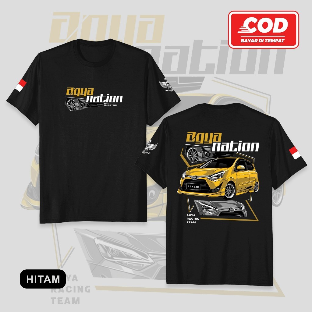 Kaos Distro Motif AGYA CLUB INDONESIA Kaos TOYOTA AGYA Viral Terbaru Baju pria dan wanita tersedia 1