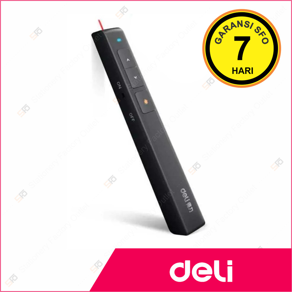 

Laser Pointer + Presenter Wireless USB Deli 2802 - Pen Laser Jarak 30M