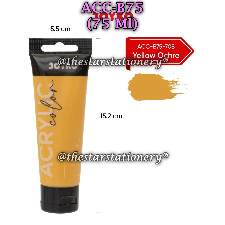 

(1 Biji) GROSIR Cat Akrilik JOYKO ACC-B75-708Yellow Ochre / Cat Acrylic Color Joyko ACC-B75 708