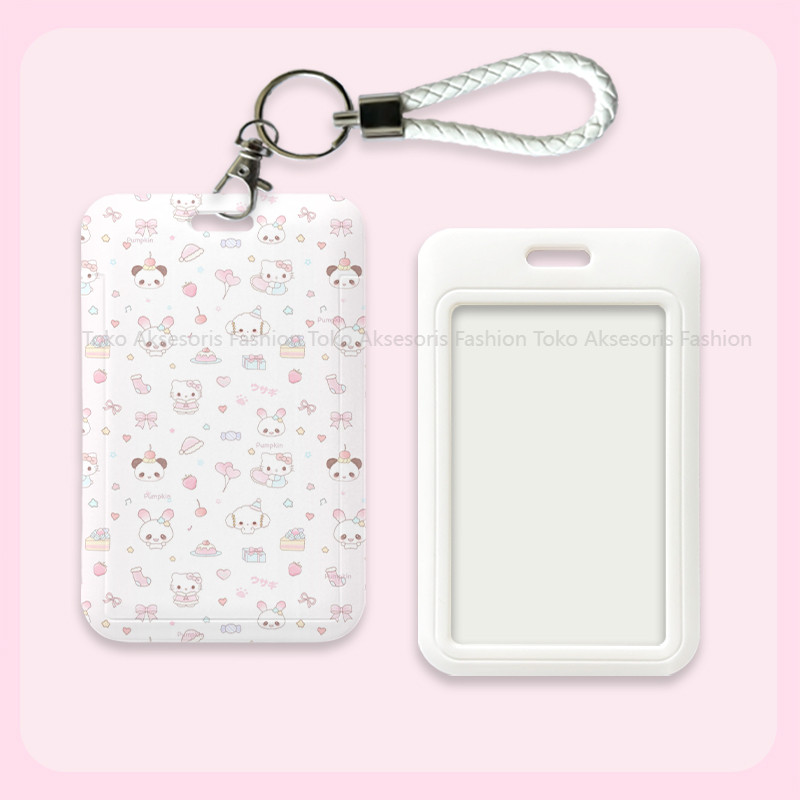 

id card holder tempat kartu lucu layer lanyard photocard aesthetic gantungan kartu nama tag cute nametag cari di lanyard 047