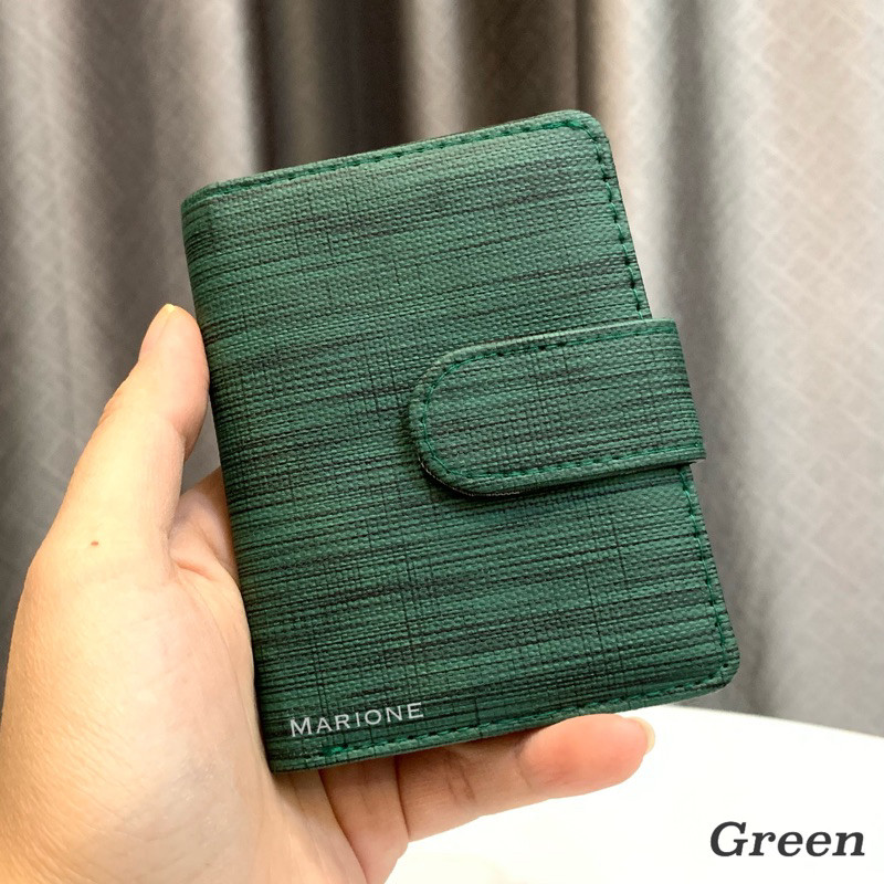 Dompet Kartu Uang & Atm RIK1224 Kayu Pria wanita card kancing lipat Tempat Kartu Motif Serat Kayu Ke