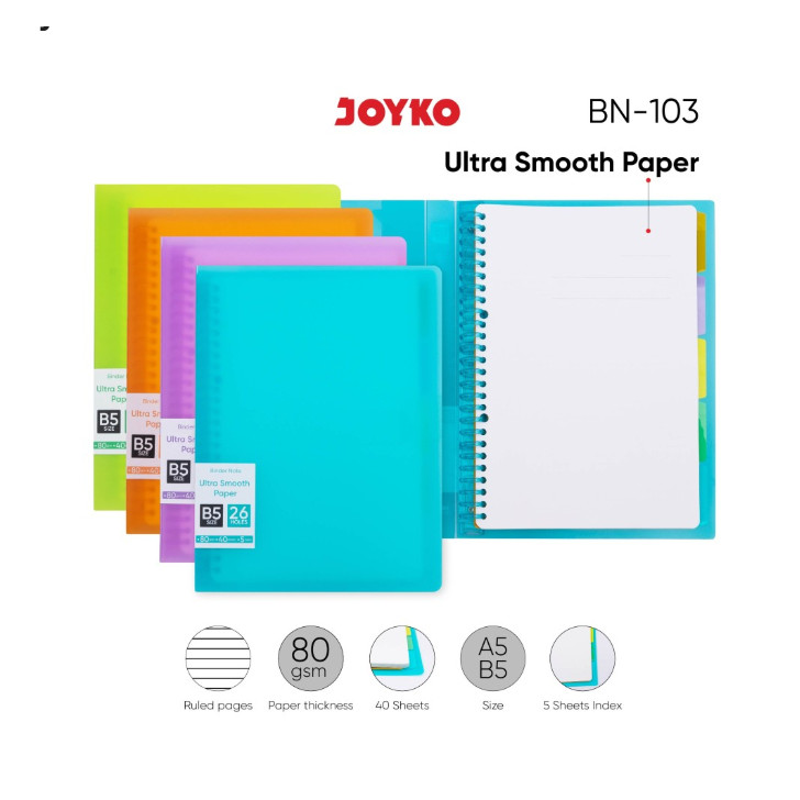 

MAP BINDER Note A5 JOYKO A5 Warna Polos Office BN-103