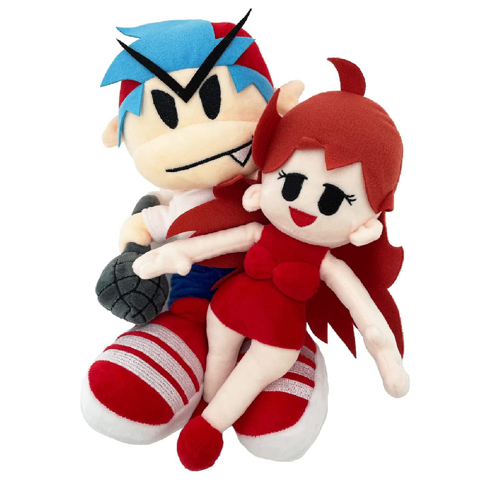 1/2pcs Friday Night Funkin Plush Toy Boyfriend Girlfriend Tank Man Sky Plushie Figure Stuffed Doll S