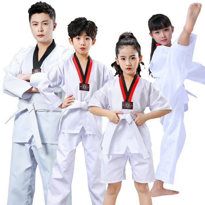 ✨TERLARIS  -Dobok Seragam Taekwondo / Seragam Taekwondo Dewasa anak-anak - XXS, Tipis