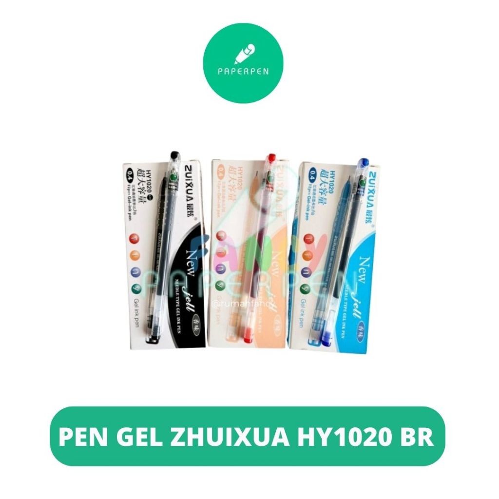 

[SG] 1 Lusin Pen Gel Zhuixua Hy1020 Hitam