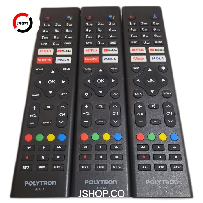 REMOTE/REMOT TV LCD LED POLYTRON 81J194 81J112 81J273 SMART TV ANDROID VOICE NOTE BLUETOOTH ORIGINAL