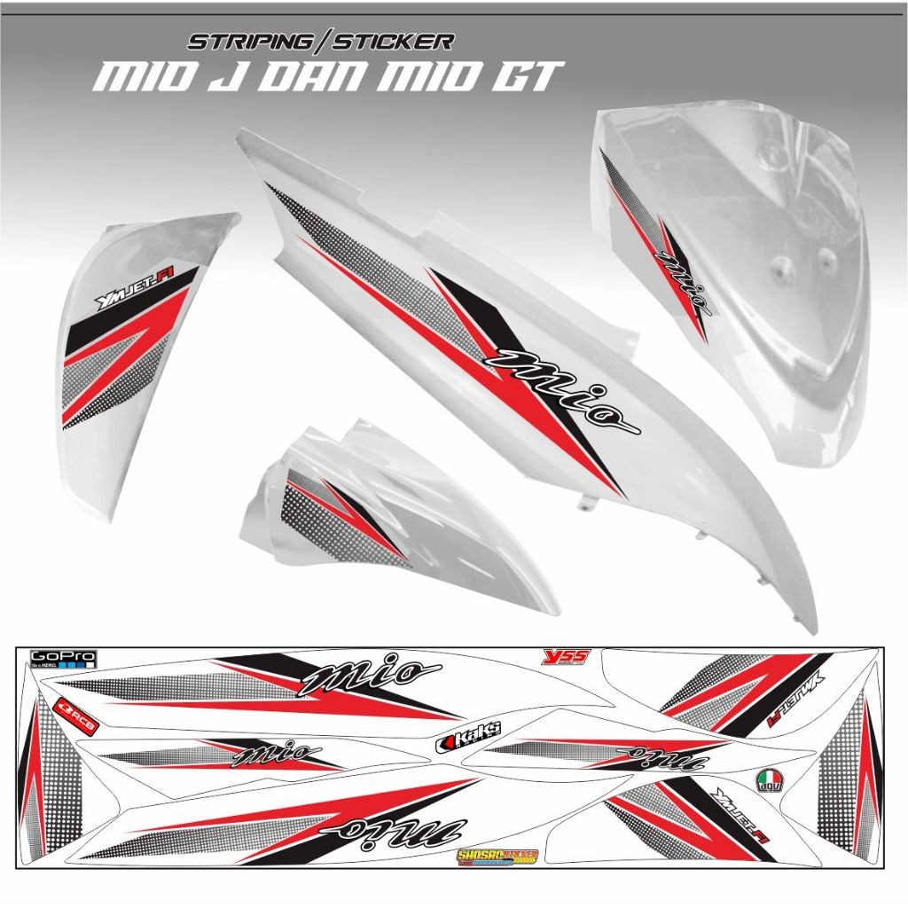 STRIPING MIO GT / MIO J VARIASI MOTIF BARU / STIKER MIO J STIKER STRIPING STRIPING