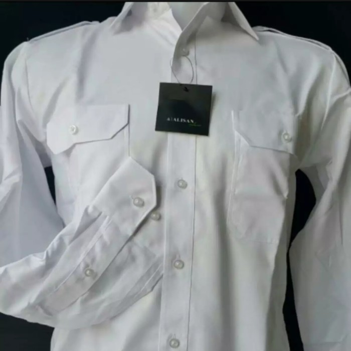 KEMEJA ALISAN PILOT LENGAN PANJANG  REGULER  - Putih, S