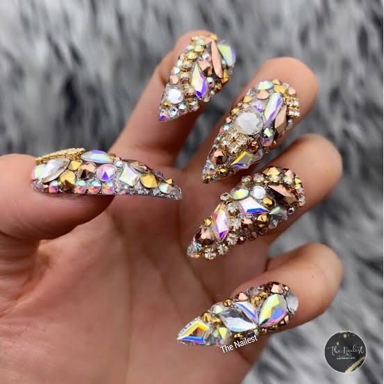 SWAROVSKI RHINESTONE 12 WARNA HIASAN KUKU PERMATA SWAROVSKI AB CRYSTAL