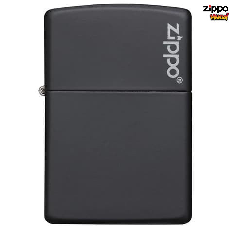 Zippo Black Matte with Zippo Logo - Zippo Lighter Original