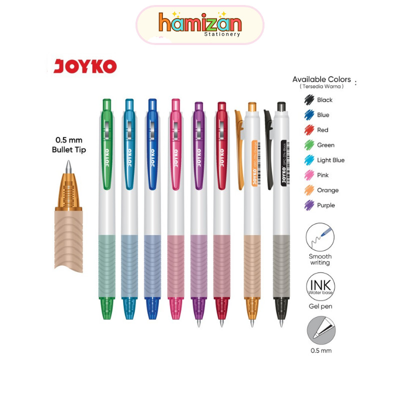 

( 1 pcs ) GPC374 Pulpen Retractable tinta Warna Warni Joyko / Gelpen Color Cetrek GPC-374 / Bolpen jel Color GP-374 0.5mm Joyko / Color Gel Pen Pulpen Pena Jel Warna Joyko GPC-374 0.5 mm Murah Berkualitas