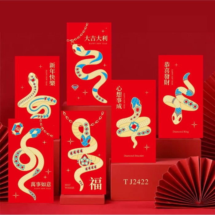 

Angpao Imlek Gliter Mewah - Angpao Shio Ular 2025 Model Dompet - Angpao Dompet 3d - Hangbao / Sincia - Amplop - PJG SHIO TJ2422