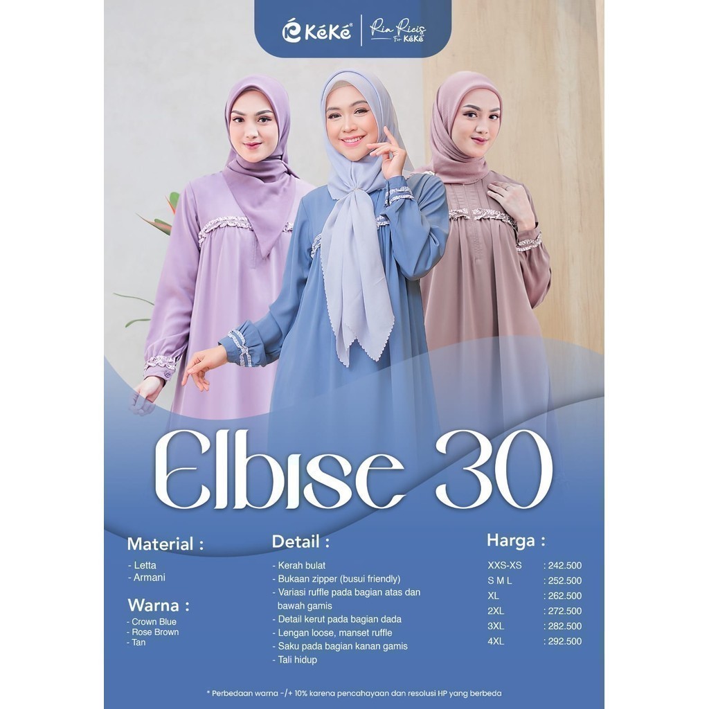 Keke Gamis Elbise 30 | Gamis Dewasa Kekinian | Gamis Remaja Premium | Gamis Simple | Gamis Keke Terb