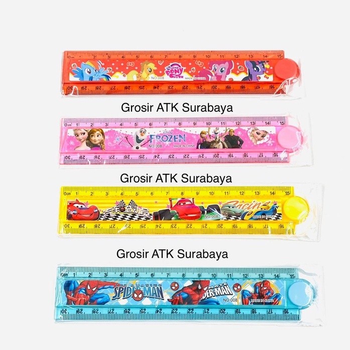 

( StaLand ) PENGGARIS LIPAT 30 CM FANCY / Garisan Lipat Fancy Lucu Disney Avenger Superhero 30 cm