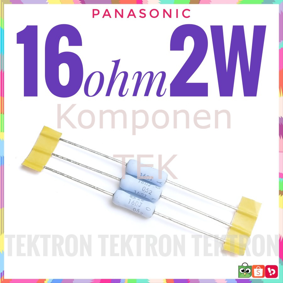 PANASONIC 16ohm 2Watt Resistor 16R 2W 16 ohm 5%