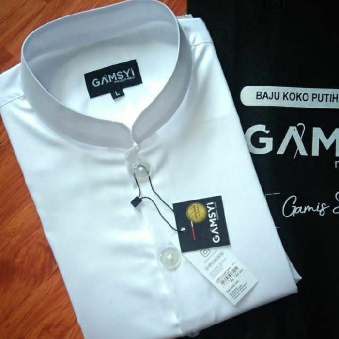 ✮PROMO LEBARAN✮ _[warung.unun] Baju koko polos lengan panjang/Koko Gamsyi /Koko Habaib Pria Dewasa -