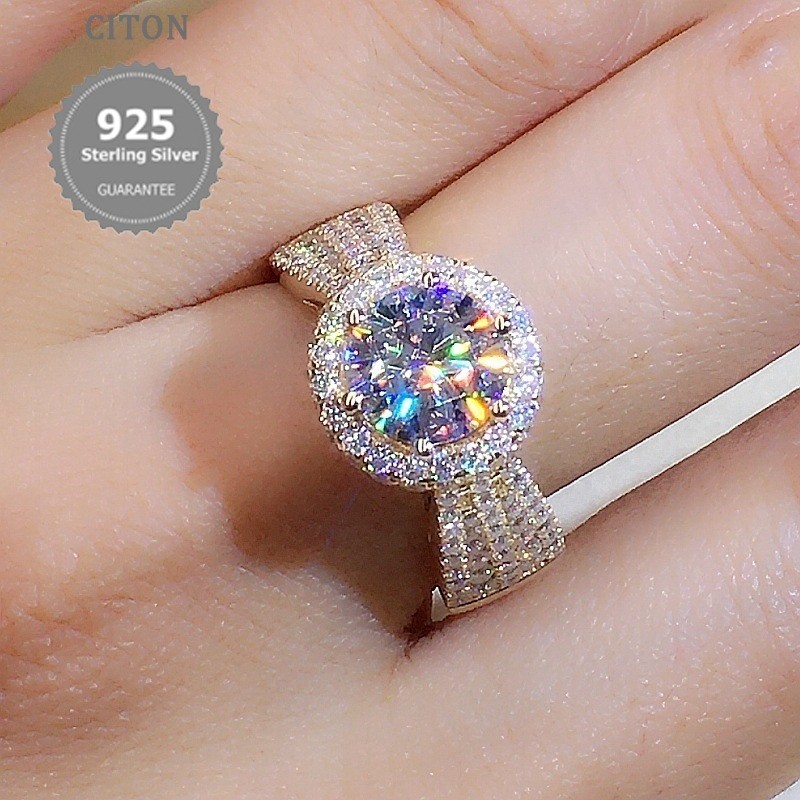 Stok PT95 Tahan Air Dan Tidak Memudar Berlian moissanite Yang Indah Mulia Dan Elegan Penuh Dengan Be