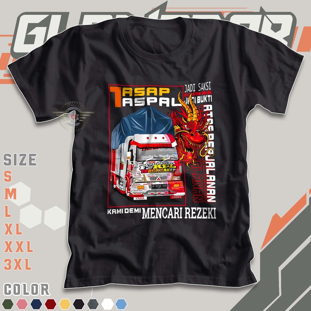 HANAKAOS- KAOS TRUK CAKEP SALAM SATU ASPAL | Baju Truck Oleng Rebecca Japan Series | Driver Muda Ind