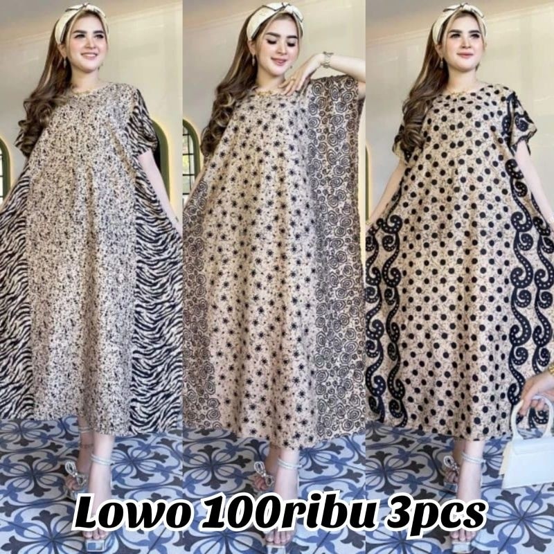 PAKET DASTER LOWO 100 RIBU 3 BAJU LD 130 CM / DASTER LOWO MONOCROM / DASTER KEKINIAN