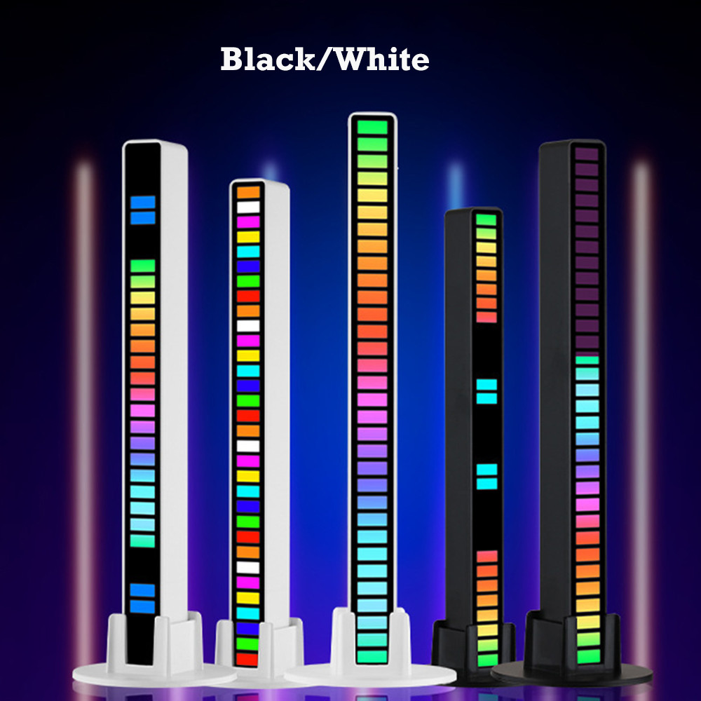 FTOYIN 32Led RGB Music Rhythm Light Bar Rechargeable APP Control Rgb Sound Activated Night light Mus